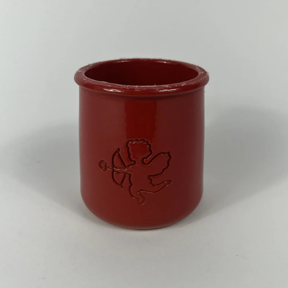 La‎ Fermiere Yogurt Pot Red Cherub Cupid Valentine's Day Limited Edition